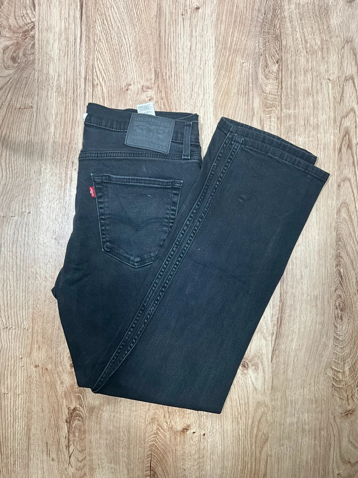 Jean Levi's 511 Slim W34 L32 Denim Noir Délavé 99% coton Style Casual